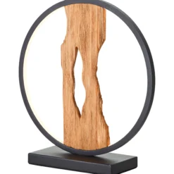 Tischleuchte aus Holz - Elea - Braun