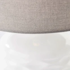 Tischleuchte aus Textil - Jasper - Grau
