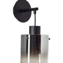 Wandleuchte Nick - Glas Grau